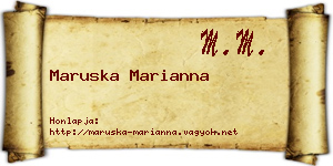 Maruska Marianna névjegykártya